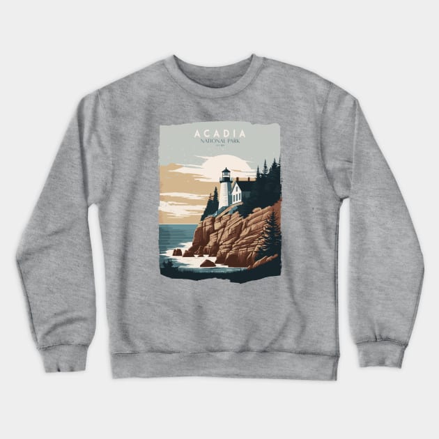 Acadia National Park Crewneck Sweatshirt by Wintrly